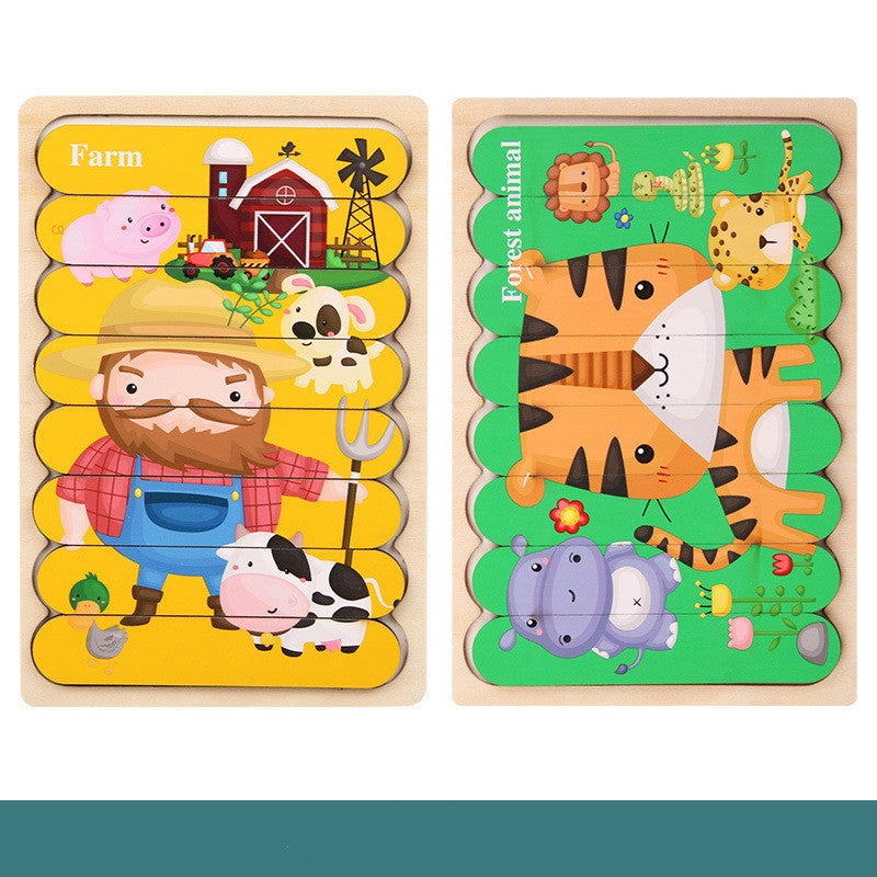 Wooden Picture Puzzles – Explore with Planes, Dinosaurs, and More!