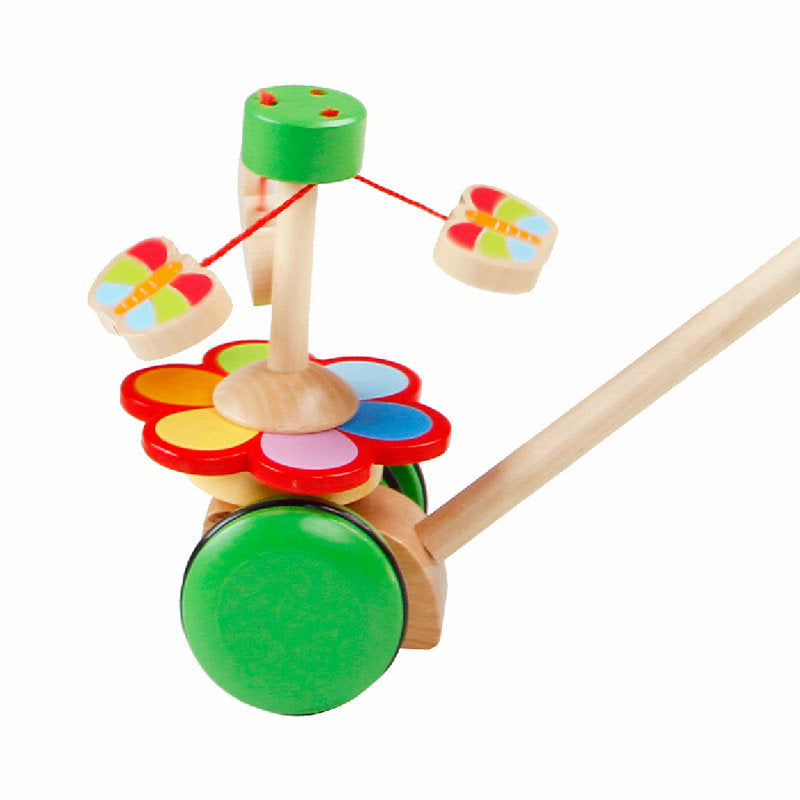 Wooden Butterfly Push Toy – Flowers and Fun for Toddlers