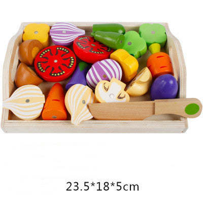 Little Chef’s Wooden Veggie Cutting Set – Safe & Fun Practice