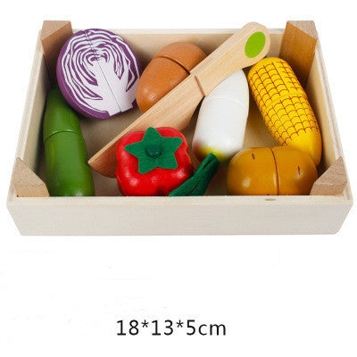 Little Chef’s Wooden Veggie Cutting Set – Safe & Fun Practice